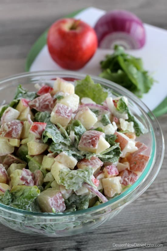 MIRACLE WHIP Kale & Apple Potato Salad Dessert Now, Dinner Later!