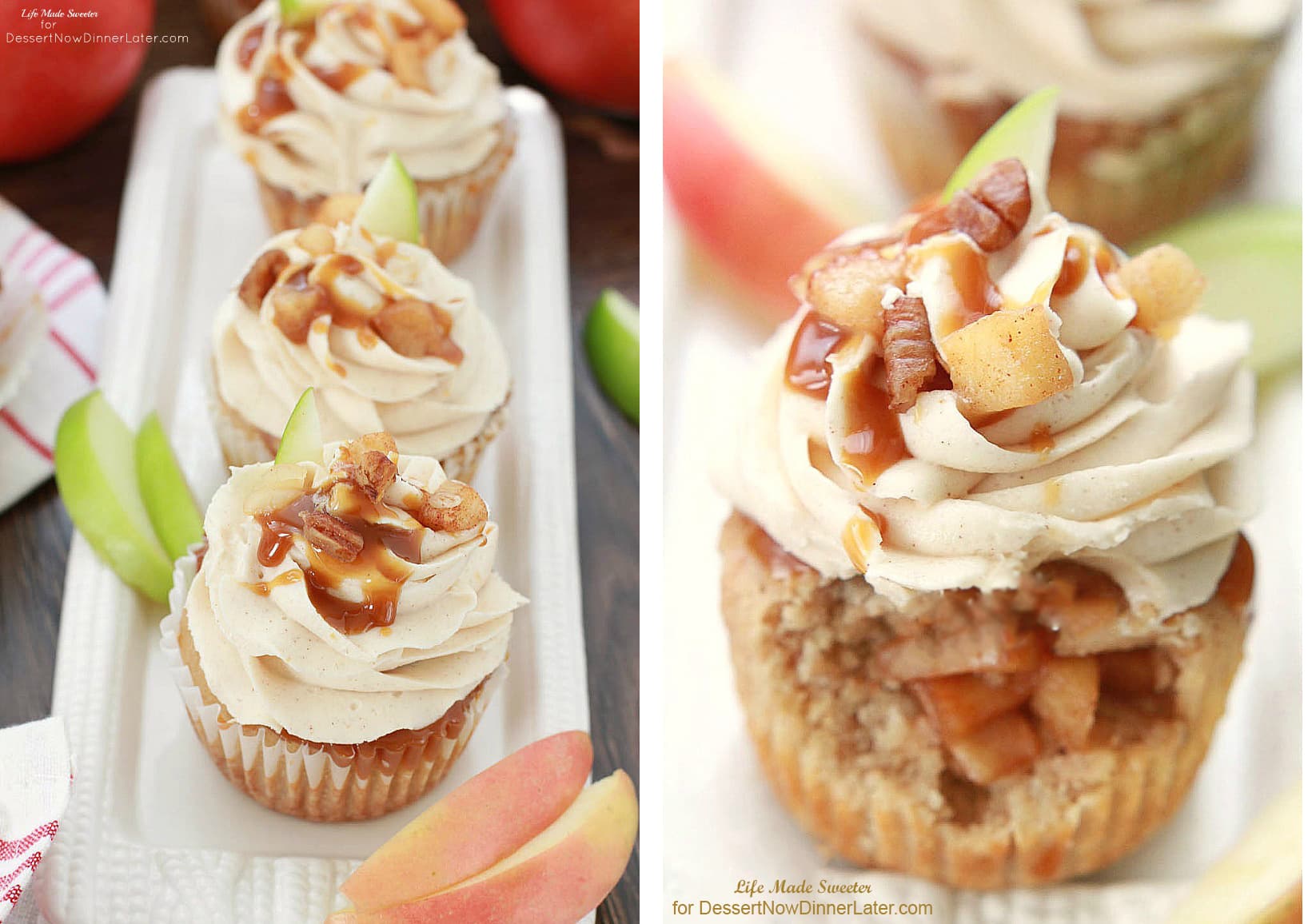 Apple Pie Cupcakes with Salted Caramel Buttercream Dessert Now