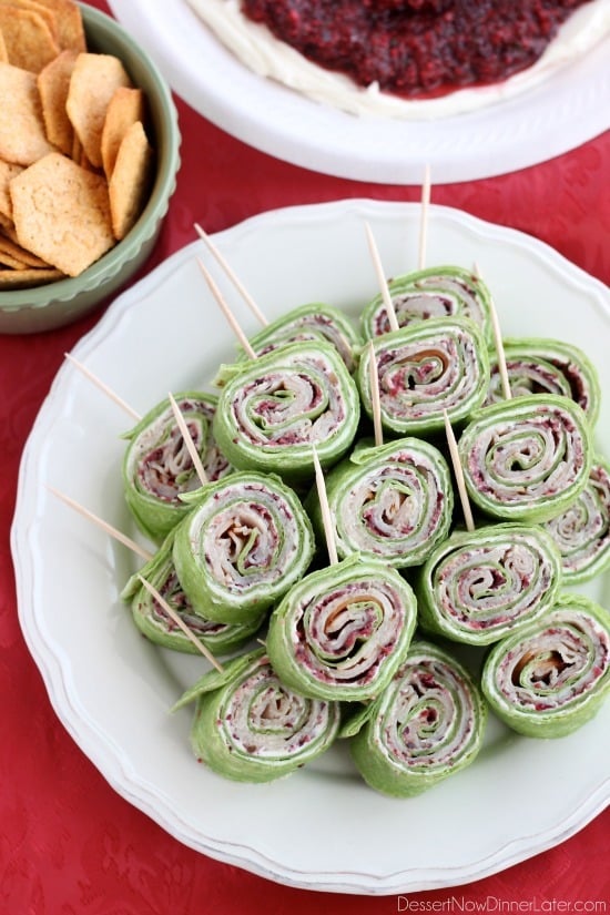 What is a recipe for cream cheese tortilla wrap appetizers?