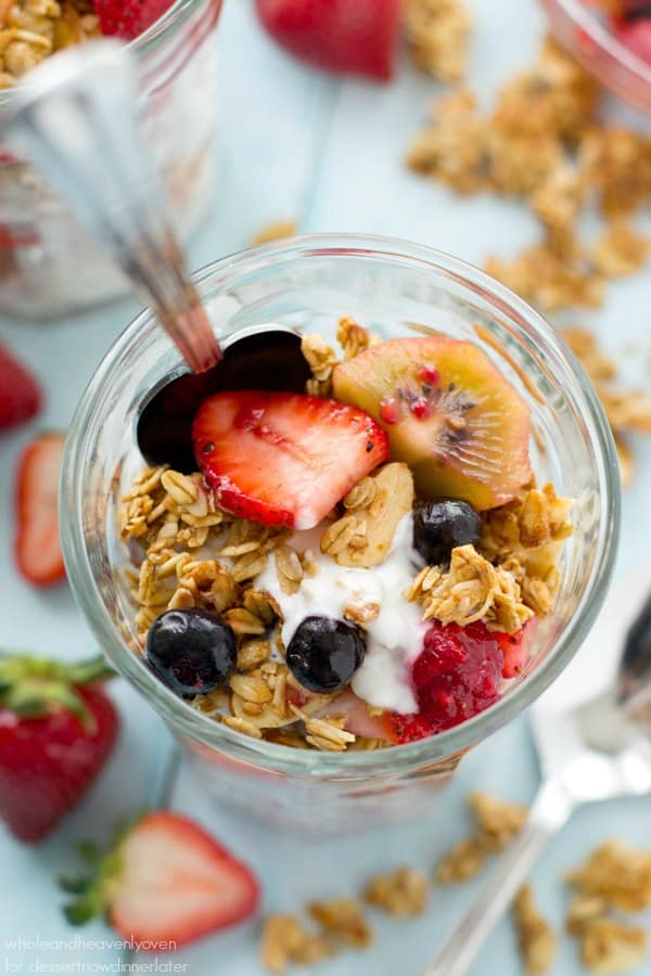 TripleBerry Granola Parfaits with Whipped Coconut Yogurt Dessert Now, Dinner Later!
