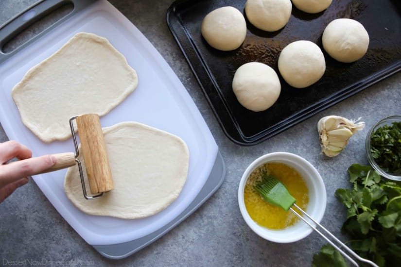 naan flatbread is made easy with store-bought frozen ddough