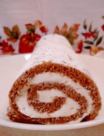 Pumpkin Roll with Whipped Cream Cheese Filling