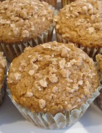 Spiced Pumpkin 'n' Cream Cheese Streusel Topped Muffins