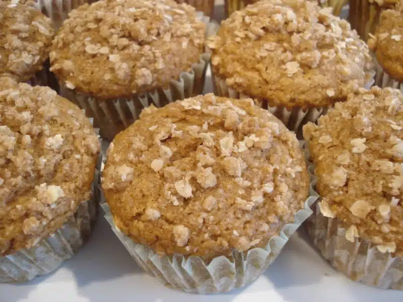 Spiced Pumpkin 'n' Cream Cheese Streusel Topped Muffins
