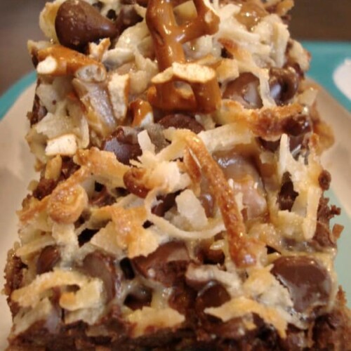 Caramel Pretzel Magic Bars