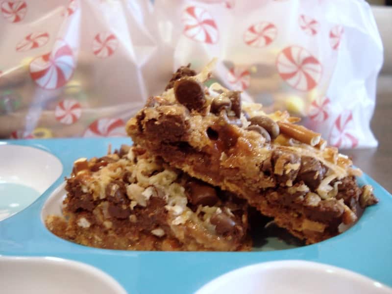 Caramel Pretzel Magic Bars