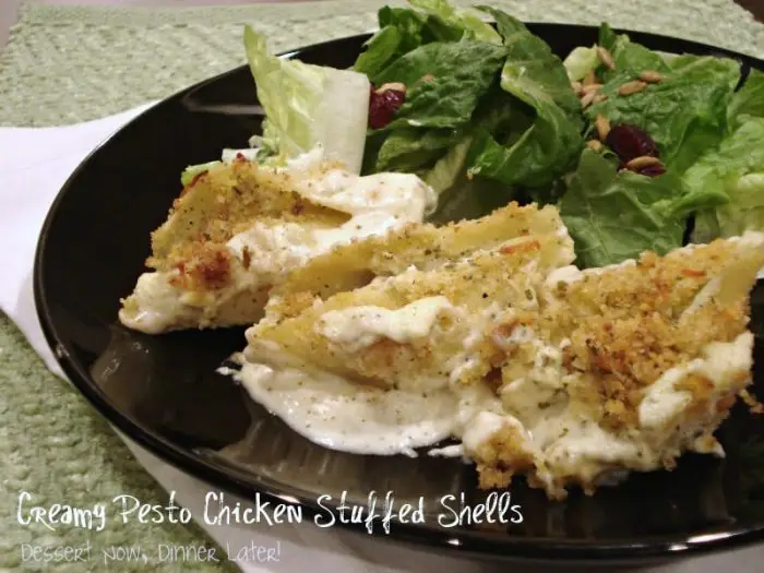 Creamy Pesto Chicken Stuffed Shells