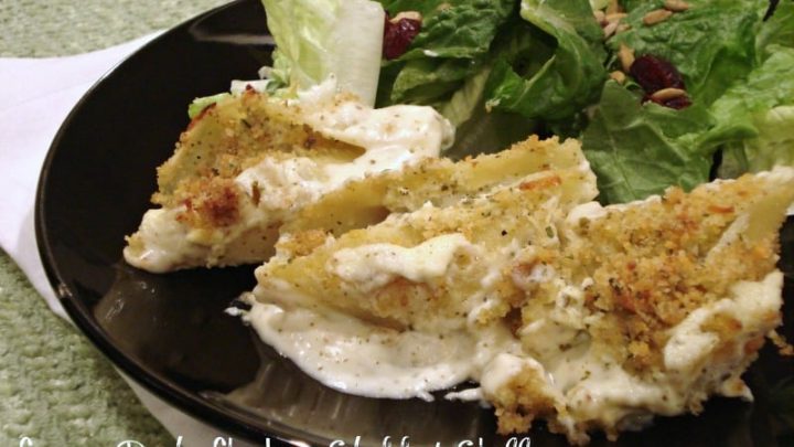 Creamy Pesto Chicken Stuffed Shells Dessert Now Dinner Later