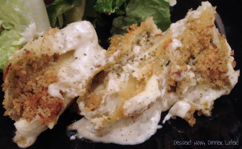 Creamy Pesto Chicken Stuffed Shells Dessert Now Dinner Later