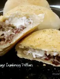 Creamy Sausage Cranberry Pillows