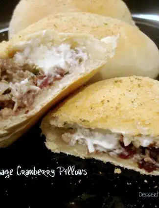 Creamy Sausage Cranberry Pillows