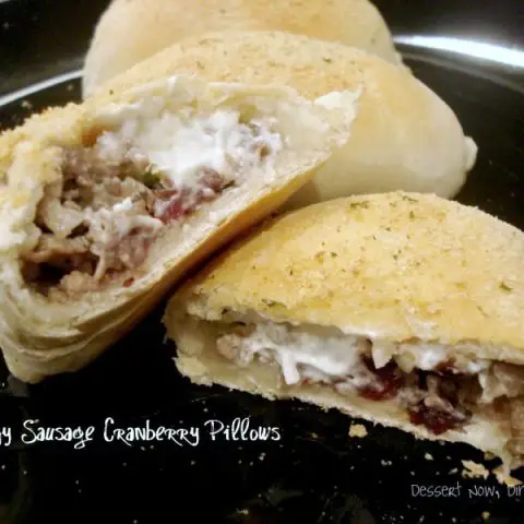 Creamy Sausage Cranberry Pillows