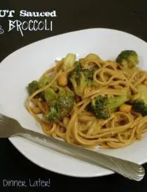 Peanut Sauced Linguini & Broccoli