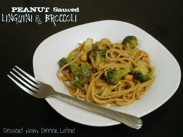 Peanut Sauced Linguini & Broccoli