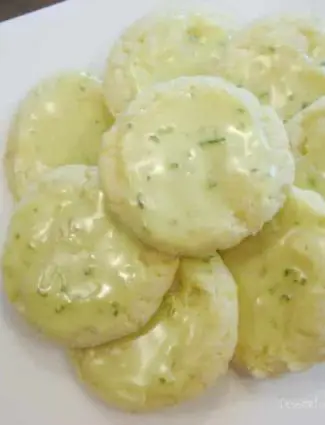Lime Crinkle Cookies with Glaze