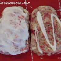 Raspberry White Chocolate Chip Scones