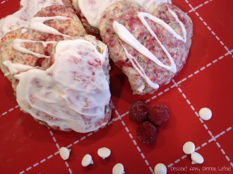 Raspberry White Chocolate Chip Scones