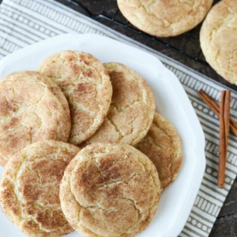 The BEST snickerdoodles are slightly crisp on the outside, soft and buttery on the inside, with plenty of cinnamon-sugar. You won't be able to stop eating these easy snickerdoodle cookies!