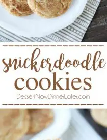 The BEST snickerdoodles are slightly crisp on the outside, soft and buttery on the inside, with plenty of cinnamon-sugar. You won't be able to stop eating these easy snickerdoodle cookies!