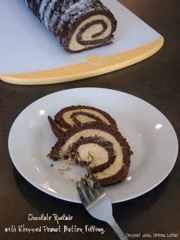 Chocolate Roulade with Whipped Peanut Butter Filling