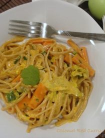 Coconut Red Curry Sauce with Noodles