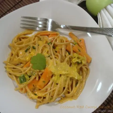 Coconut Red Curry Sauce with Noodles