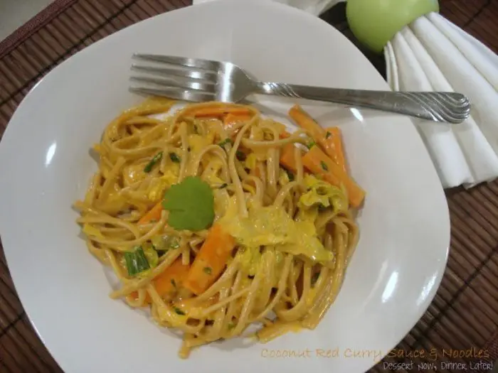 Coconut Red Curry Sauce with Noodles