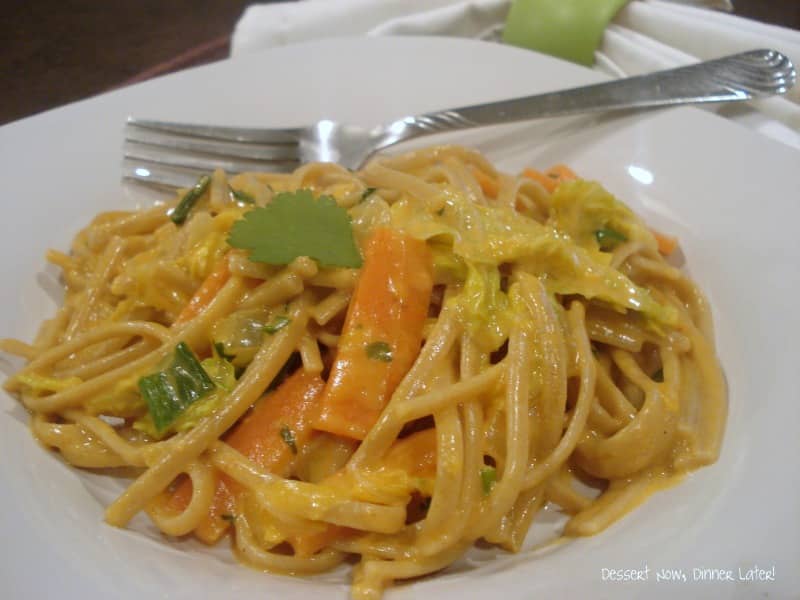 Coconut Red Curry Sauce & Noodles Dessert Now, Dinner Later!