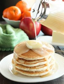Forget maple syrup! Blonde Butter Syrup is the BEST homemade syrup you will ever try! It's creamy, rich, buttery, and with only 3 ingredients, you can whip it up in no time! Perfect for lazy weekends and Christmas breakfast too!