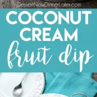 Coconut Cream Fruit Dip - This super easy 3-ingredient fruit dip is creamy and delicious paired with any fruit! A must for summer parties and potlucks, baby and bridal showers, or anytime! (+ Recipe Video!)