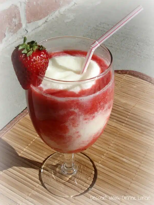 Delicious Strawberry Lava Flow Pina Colada Mocktail - Delectable Food Life