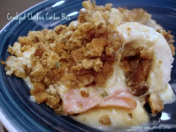 Crockpot Chicken Cordon Bleu