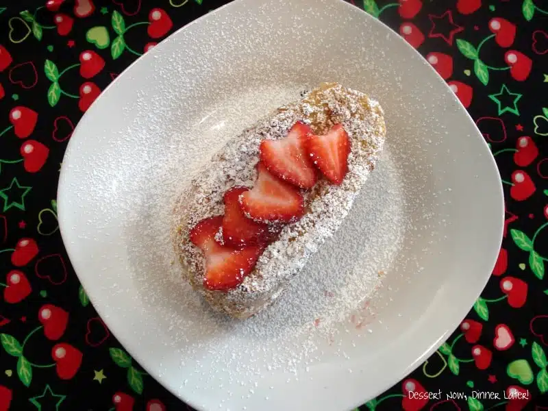 Crispy Strawberry & Greek Yogurt Stuffed French Toast