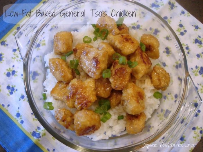 Low-Fat Baked General Tso's Chicken