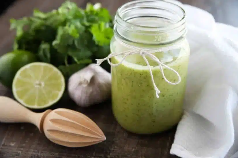 This Cilantro Lime Vinaigrette makes a great salad dressing or marinade for veggies and meat. It's creamy, tangy, and robust! 