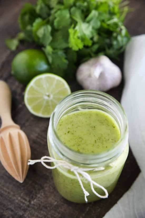 This Cilantro Lime Vinaigrette makes a great salad dressing or marinade for veggies and meat. It's creamy, tangy, and robust! 