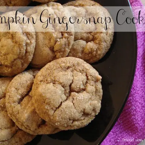 Pumpkin Gingersnap Cookies