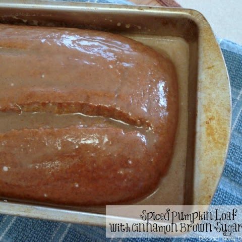 Spiced Pumpkin Loaf with Cinnamon Brown Sugar Glaze