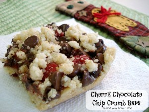 Cherry Chocolate Chip Crumb Bars are a unique and delicious treat!