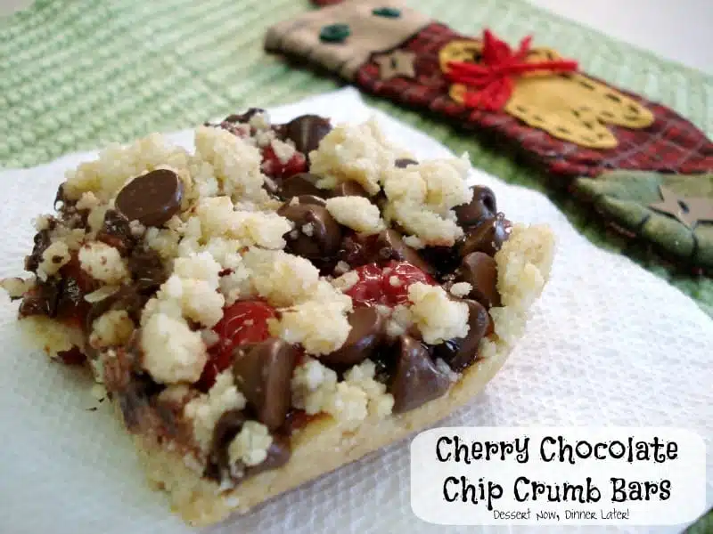 Cherry Chocolate Chip Crumb Bars are a unique and delicious treat! 