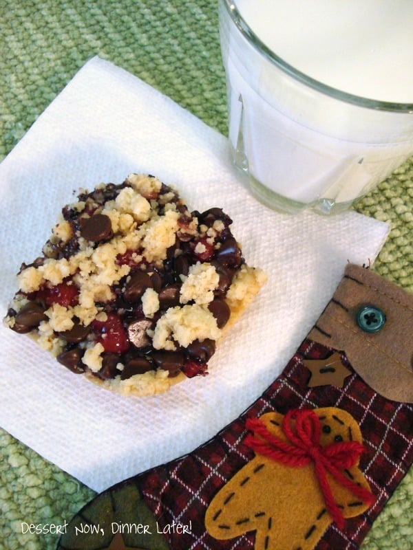 Cherry Chocolate Chip Crumb Bars are a unique and delicious treat! 