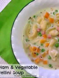 Creamy Ham & Vegetable Tortellini Soup