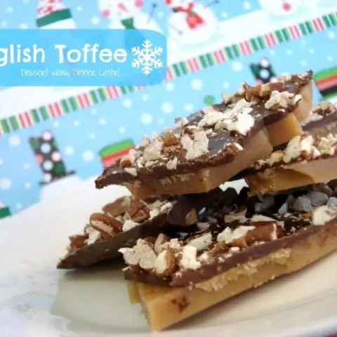 Classic English Toffee makes a great holiday neighbor gift!