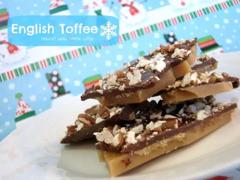 Classic English Toffee makes a great holiday neighbor gift!