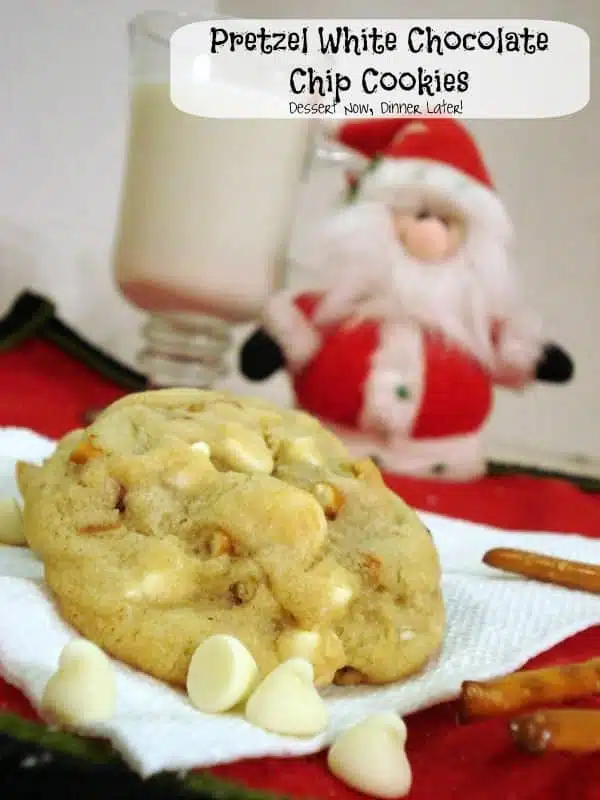 Pretzel White Chocolate Chip Cookies are both sweet and salty!