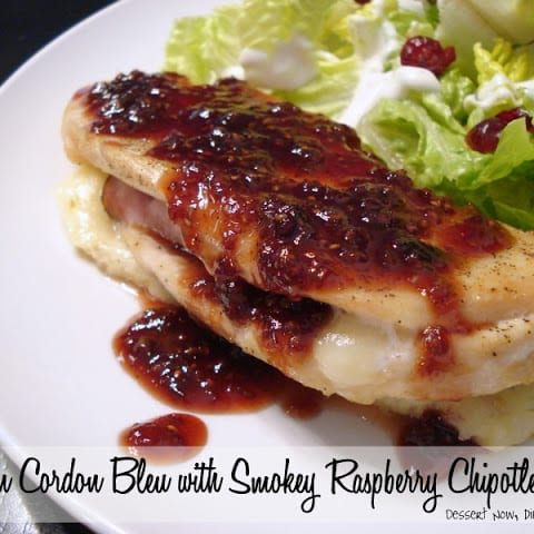 Chicken Cordon Bleu with Smokey Raspberry Chipotle Sauce