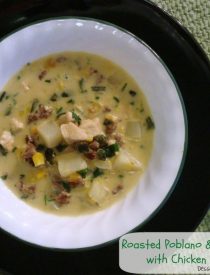 Roasted Poblano & Corn Chowder with Chicken & Sausage