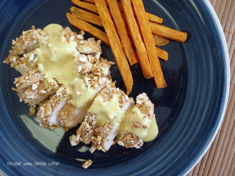 Pretzel Crusted Honey Mustard Chicken Dessert Now, Dinner Later!