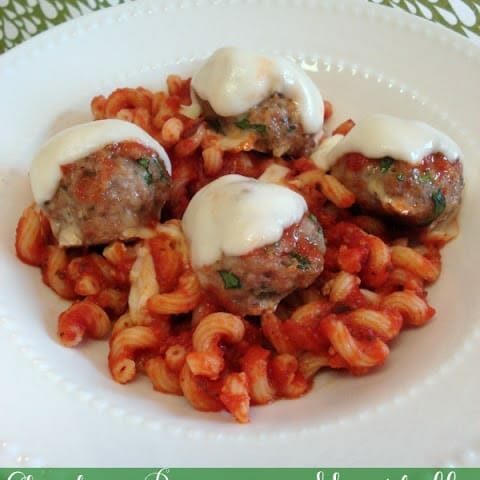 Chicken Parmesan Meatballs with Noodles