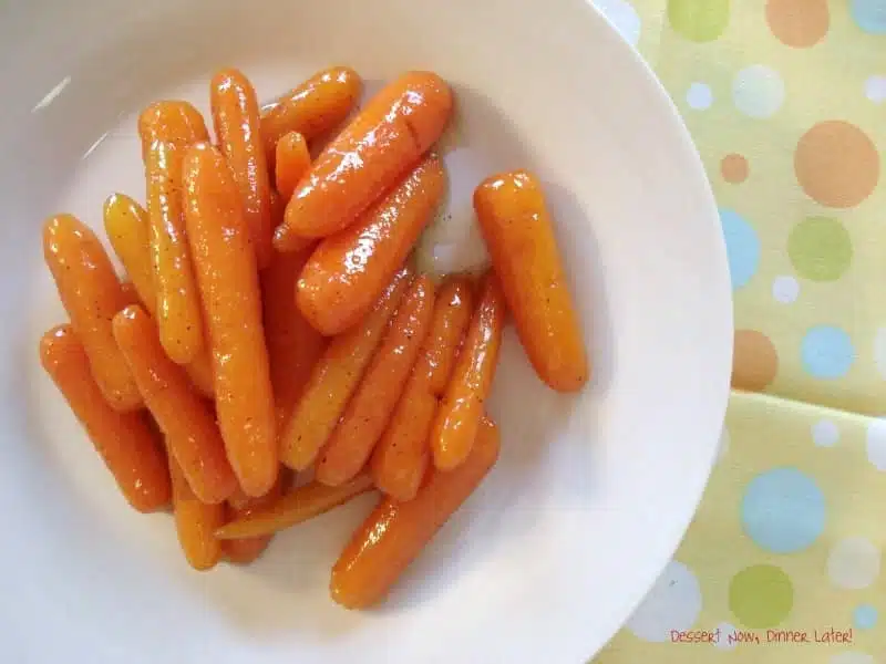 Honey Glazed Carrots from DessertNowDinnerLater.com